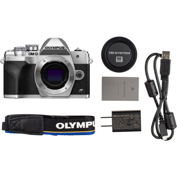 Olympus OM-D E-M10 Mark IV Mirrorless Camera (Silver) view 4