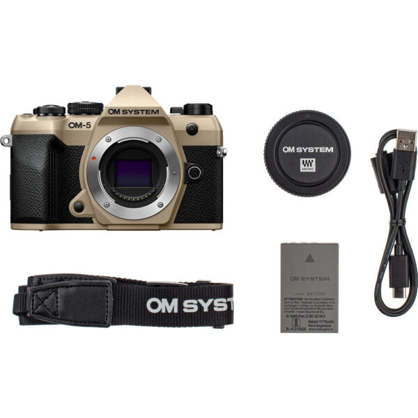 OM SYSTEM OM-5 Mark II Mirrorless Camera (Sand Beige) view 6