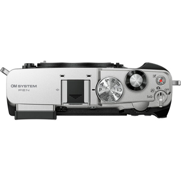 OM SYSTEM PEN Mirrorless Camera (Silver) view 5