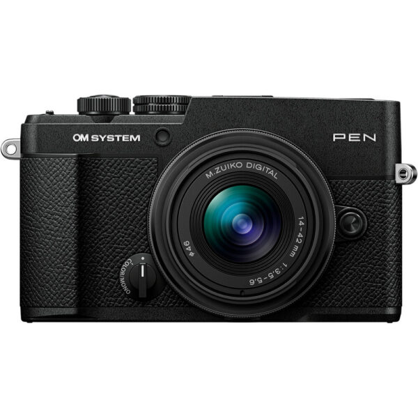 OM SYSTEM PEN Mirrorless Camera with 14-42mm III Lens (Black)