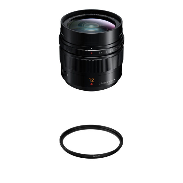 Panasonic Leica DG Summilux 12mm f/1.4 ASPH. Lens with UV Filter Kit view 3