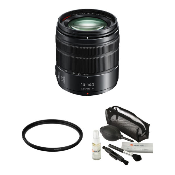 Panasonic LUMIX G Vario 14-140mm f/3.5-5.6 II ASPH. POWER O.I.S. Lens with UV Filter Kit view 4