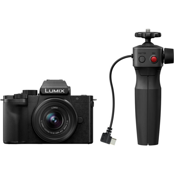 Panasonic LUMIX G100D Mirrorless Camera with 12-32mm f/3.5-5.6 and 45-150mm f/4-5.6 Lenses and Content Creation Kit (Black) view 7