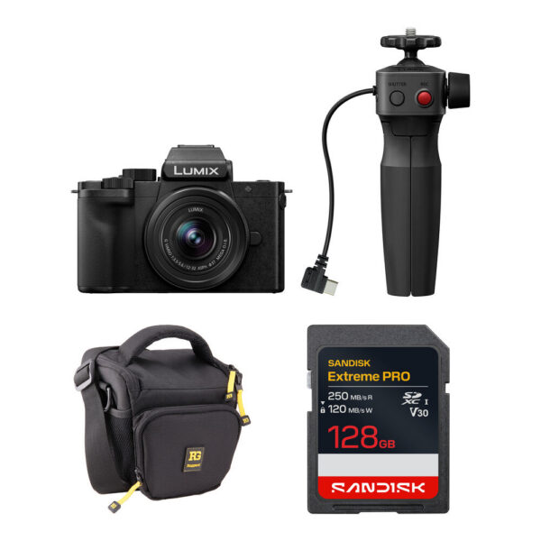Panasonic LUMIX G100D Mirrorless Camera with 12-32mm Lens, Tripod Grip, and Basic Bundle view 4