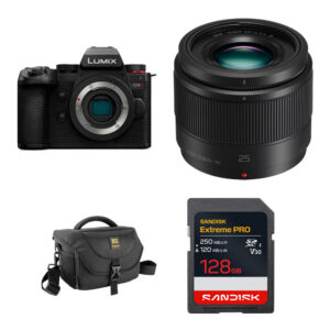 Panasonic LUMIX G9 II Mirrorless Camera with 25mm f/1.7 Lens and Basic Bundle (Black)