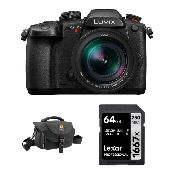 Panasonic LUMIX GH5 II Mirrorless Camera with 12-60mm Lens and Accessories Kit view 6