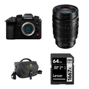 Panasonic LUMIX GH7 Mirrorless Camera with 10-25mm f/1.7 Lens and Basic Bundle (Black)