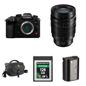 Panasonic LUMIX GH7 Mirrorless Camera with 10-25mm f/1.7 Lens and Essentials+ Kit (Black)