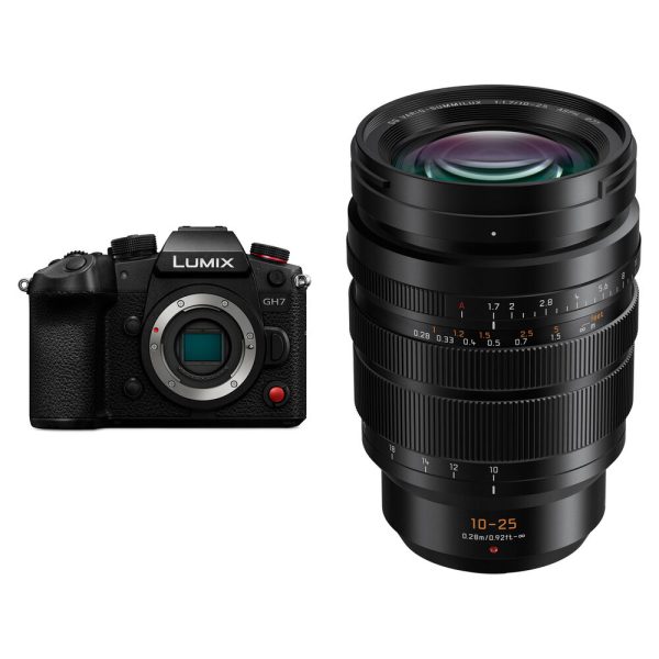 Panasonic LUMIX GH7 Mirrorless Camera with 10-25mm f/1.7 Lens Kit (Black)