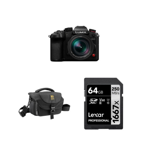 Panasonic LUMIX GH7 Mirrorless Camera with 12-60mm f/2.8-4 Lens and Basic Bundle (Black) view 6