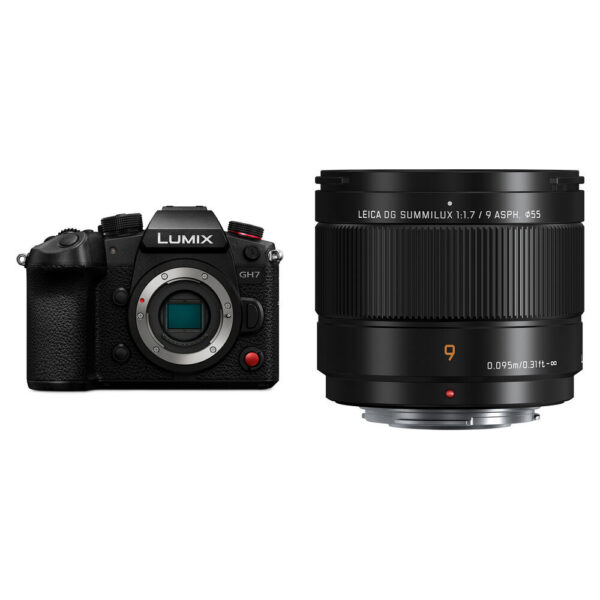 Panasonic LUMIX GH7 Mirrorless Camera with 9mm f/1.7 Lens Kit (Black)