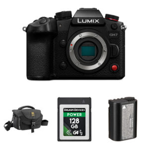 Panasonic LUMIX GH7 Mirrorless Camera with Essentials+ Kit (Black)