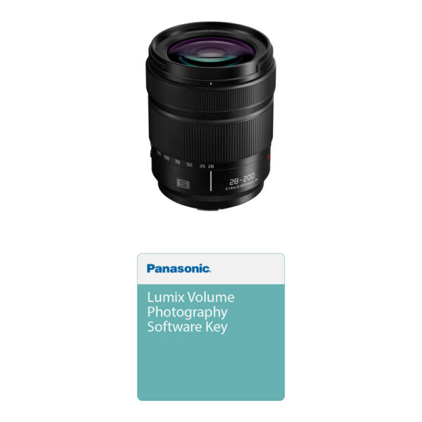 Panasonic LUMIX S 28-200mm f/4-7.1 MACRO O.I.S. Lens with Volume Photography Software Kit