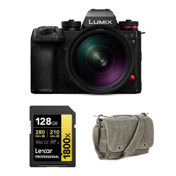 Panasonic LUMIX S1R II Mirrorless Camera with 24-60mm f/2.8 Lens and Basic Bundle view 4