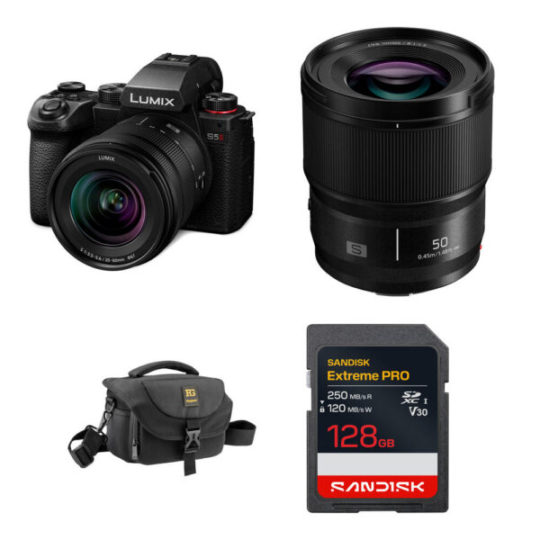 Panasonic LUMIX S5 II Mirrorless Camera with 20-60mm f/3.5-5.6 and 50mm f/1.8 Lenses and Basic Bundle