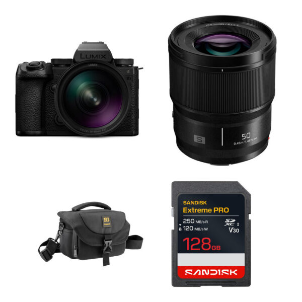 Panasonic LUMIX S5 IIX Mirrorless Camera with 24-60mm f/2.8 and 50mm f/1.8 Lenses and Basic Bundle view 6