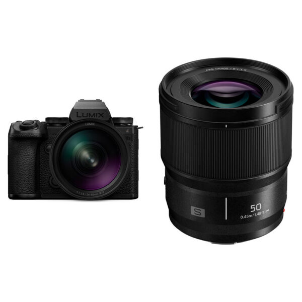 Panasonic Lumix S5 IIX Mirrorless Camera with 24-60mm f/2.8 and 50mm f/1.8 Lenses Kit