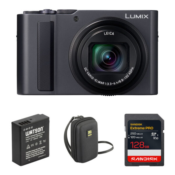 Panasonic ZS300 Digital Camera with Complete Starter Bundle (Silver)