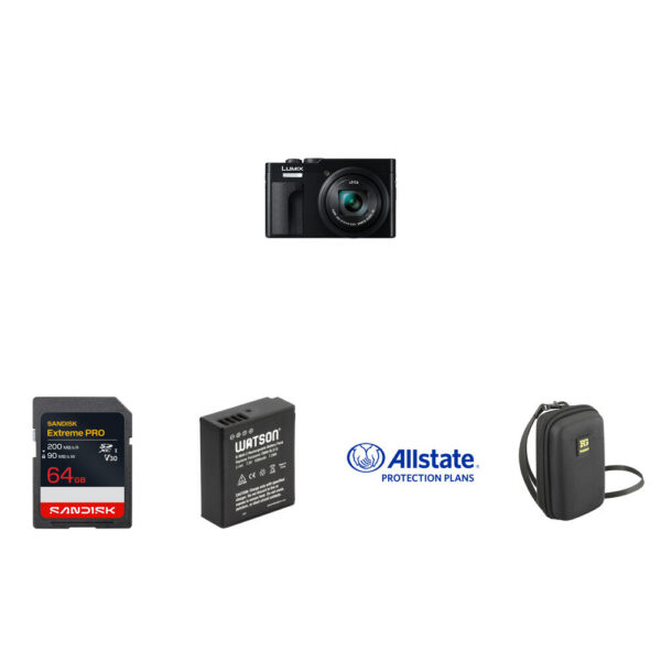 Panasonic ZS99 Digital Camera with Protection & Power Kit (Black)