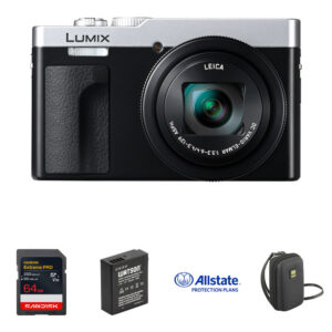 Panasonic ZS99 Digital Camera with Protection & Power Kit (Silver)