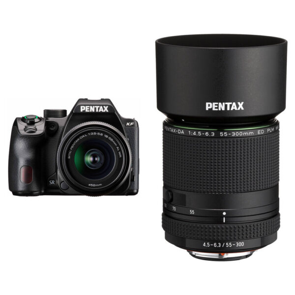 Pentax KF DSLR Camera with 18-55mm and 55-300mm Lenses Kit
