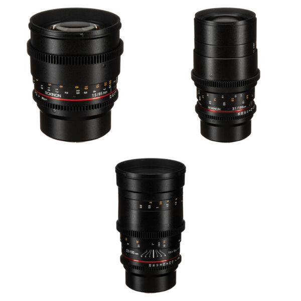Rokinon Cine DS 85, 100, 135mm Lens Kit (MFT Mount) view 4