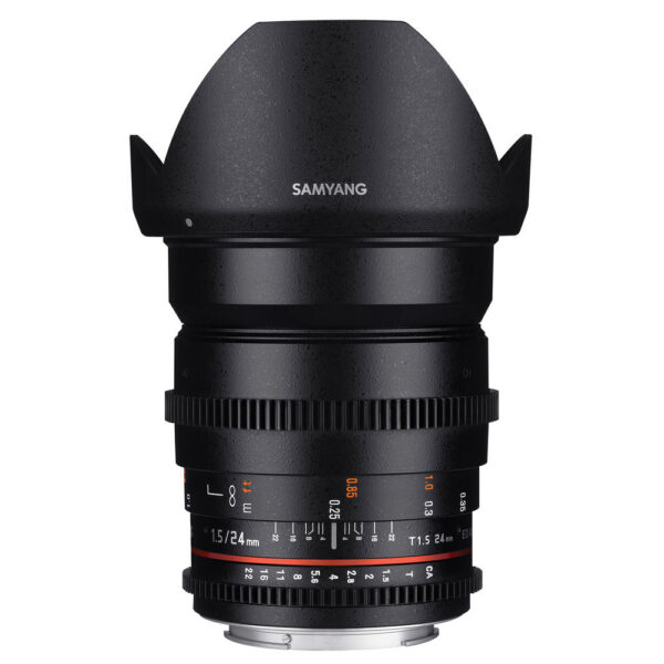 Samyang 24mm T1.5 VDSLRII Cine Lens for Nikon F Mount view 3