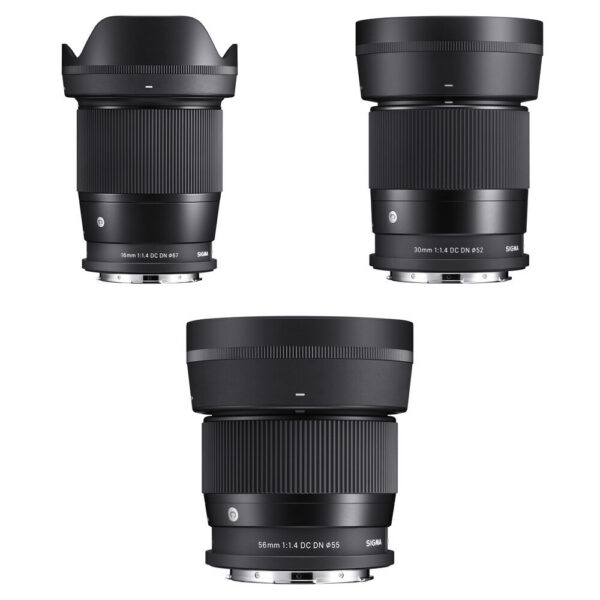 Sigma 16mm, 30mm, and 56mm f/1.4 DC DN Contemporary Lenses Kit (Leica L) view 4