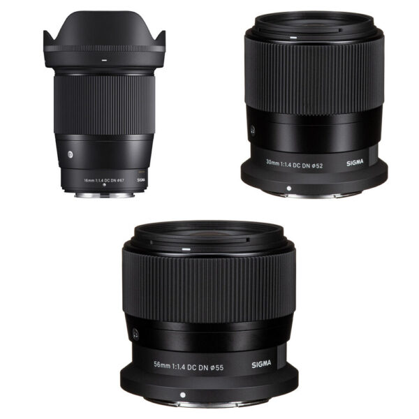 Sigma 16mm, 30mm, and 56mm f/1.4 DC DN Contemporary Lenses Kit (Nikon Z) view 3