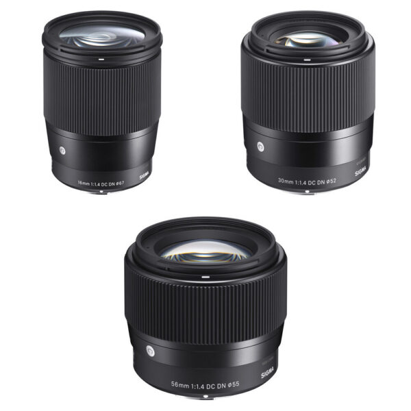 Sigma 16mm, 30mm, and 56mm f/1.4 DC DN Contemporary Lenses Kit (Sony E) view 4