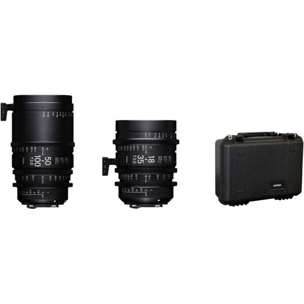 Sigma 18-35mm and 50-100mm Lenses with Case (PL, Feet) view 4