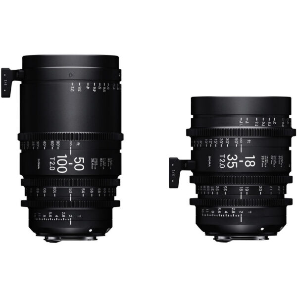 Sigma 18-35mm and 50-100mm Lenses with Case (PL, Feet) view 5