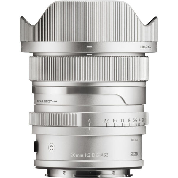 Sigma 20mm f/2 DG Contemporary Lens (L-Mount, Silver)