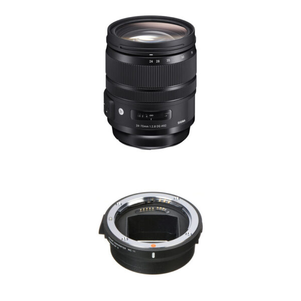 Sigma 24-70mm f/2.8 DG OS HSM Art Lens for Canon EF and MC-11 Mount Converter/Lens Adapter for Sony E Kit view 3