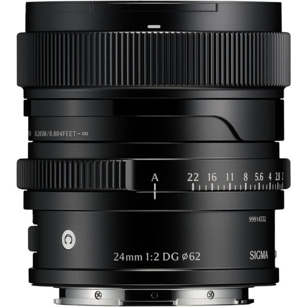 Sigma 24mm f/2 DG Contemporary Lens (L-Mount, Black) view 3