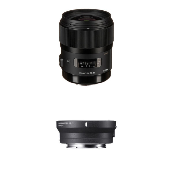 Sigma 35mm f/1.4 DG HSM Art Lens for Sigma SA and MC-11 Mount Converter/Lens Adapter for Sony E Kit view 3