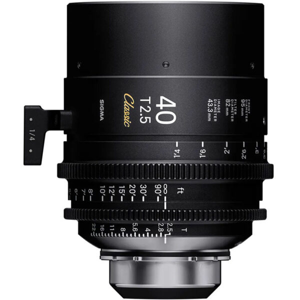 Sigma 40mm T2.5 FF Classic Cine Prime with /i Technology (PL Mount, Meters)