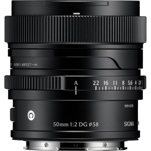Sigma 50mm f/2 DG Contemporary Lens (L-Mount, Black) view 3