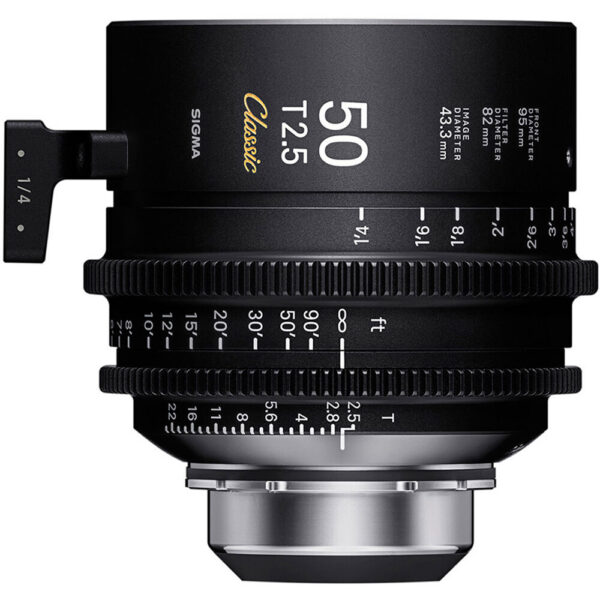 Sigma 50mm T2.5 FF Classic Cine Prime with /i Technology (PL Mount, Feet)