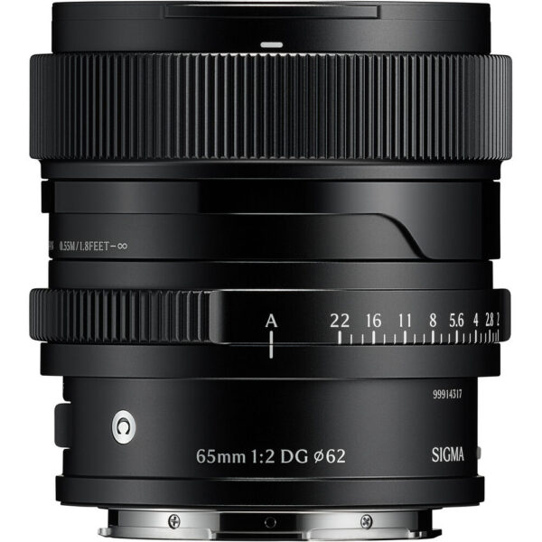 Sigma 65mm f/2 DG Contemporary Lens (L-Mount, Black) view 3