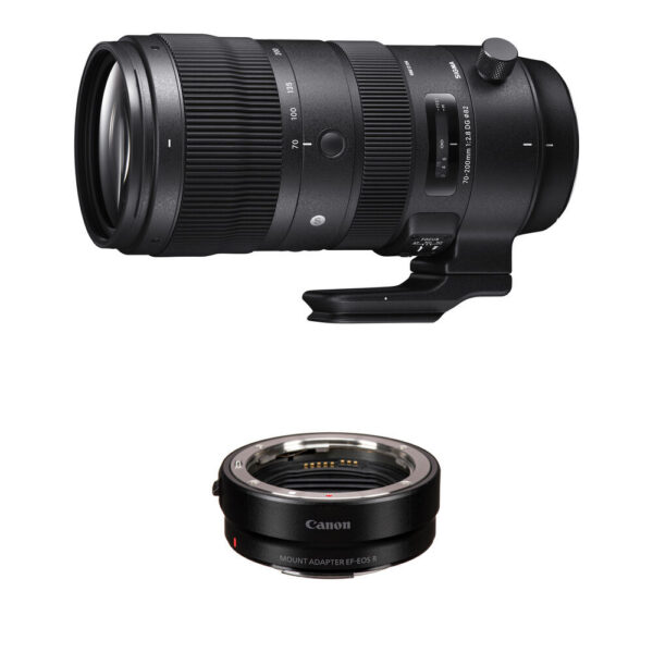 Sigma 70-200mm f/2.8 DG OS HSM Sports Lens to Canon RF-Mount Adapter Kit view 3