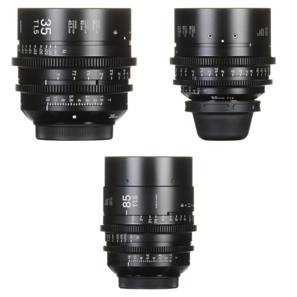 Sigma T1.5 FF High-Speed 35, 50 & 85mm Pime Lens Bundle (EF Mount) view 4