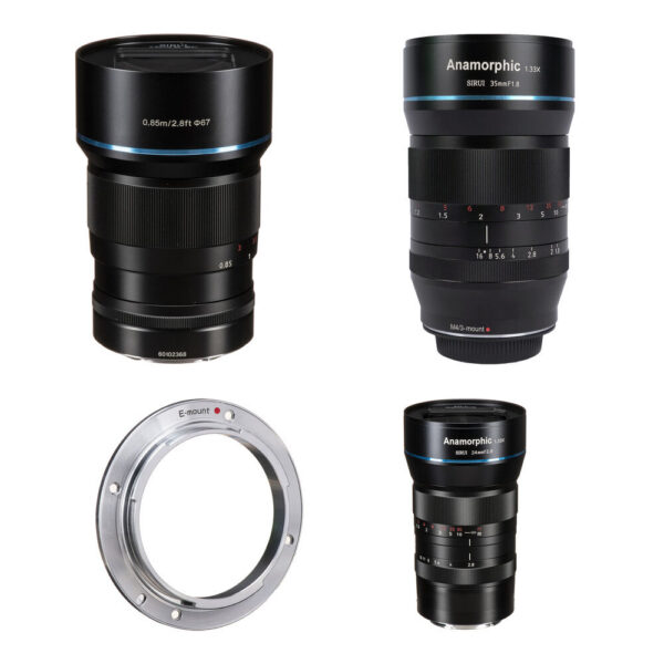 Sirui Anamorphic 1.33x E-Mount Lens Kit (24, 35, and 50mm) view 5