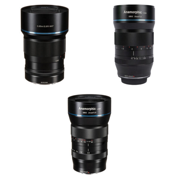Sirui Anamorphic 1.33x MFT Mount Lens Kit (24, 35, and 50mm) view 4