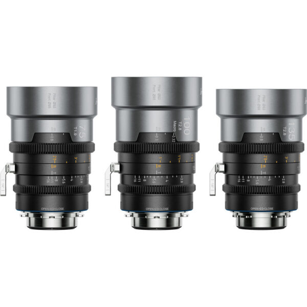 Sirui Iron Star Series 75, 100 & 135mm T1.9/2.8 Full-Frame Anamorphic Lens Set (ARRI PL/Canon EF, Blue Flare) view 4