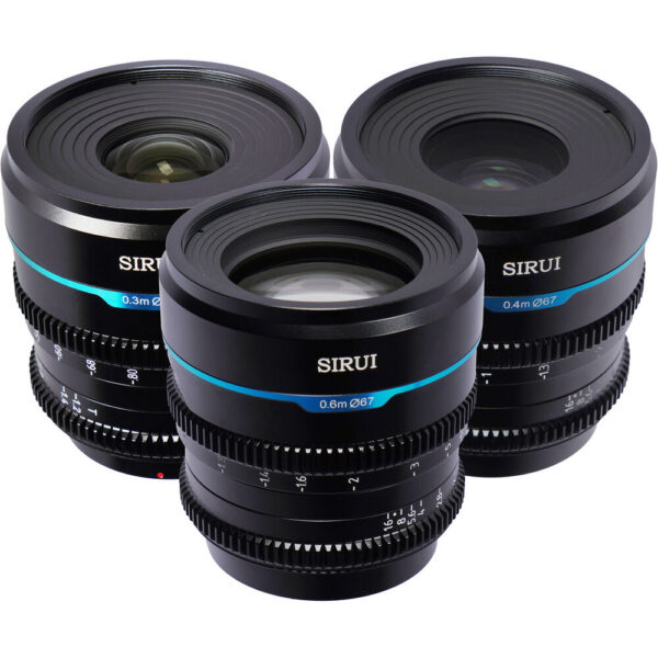 Sirui Night Walker T1.2 S35 Cine 3-Lens Set (E-Mount, Black) view 8