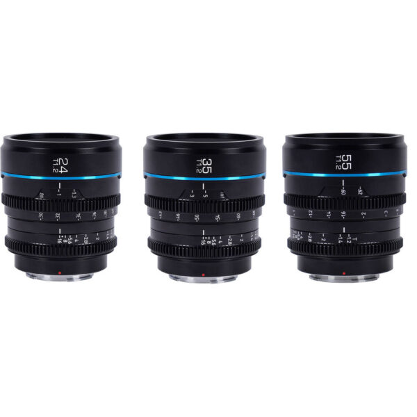 Sirui Night Walker T1.2 S35 Cine 3-Lens Set (Leica L, Black) view 5