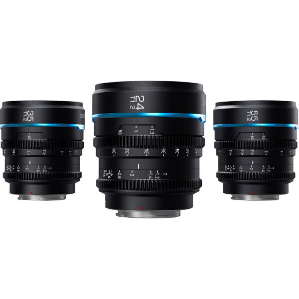 Sirui Night Walker T1.2 S35 Cine 3-Lens Set (Leica L, Black) view 6