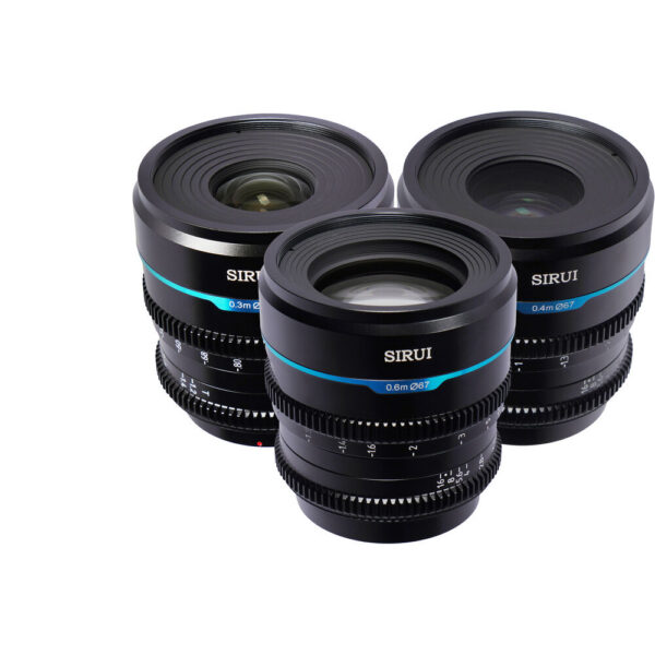 Sirui Night Walker T1.2 S35 Cine 3-Lens Set (Leica L, Black) view 8