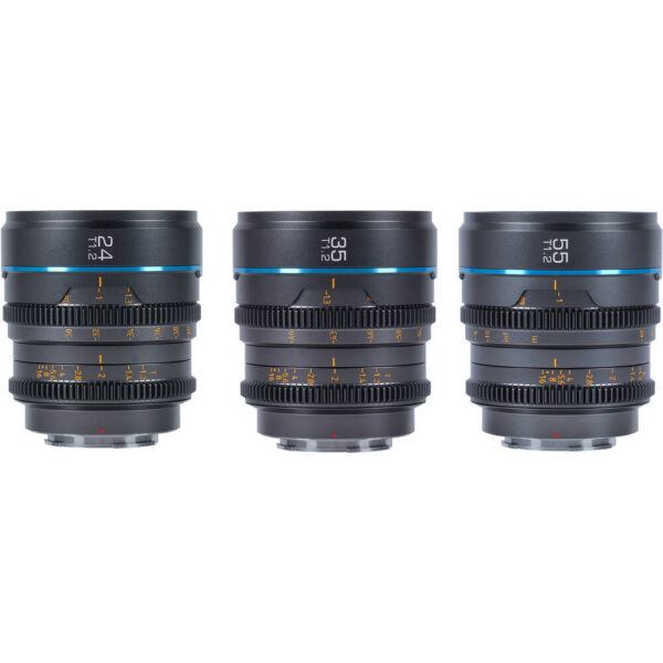Sirui Night Walker T1.2 S35 Cine 3-Lens Set (Leica L, Gunmetal Gray) view 5